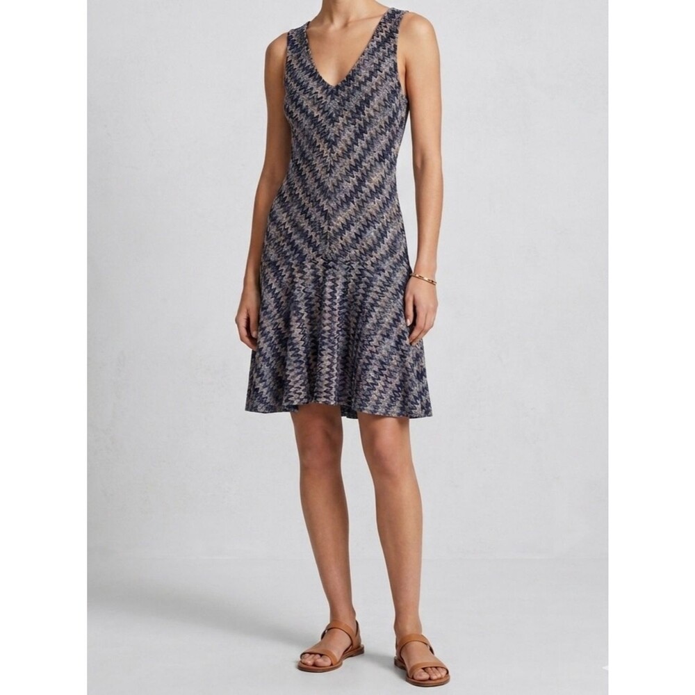 Anthropologie Maeve Westwater Chevron Knit Dress Small